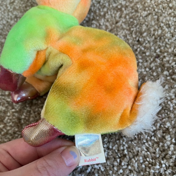 Ty Multicolor Stuffed Rabbit - Picture 3 of 3